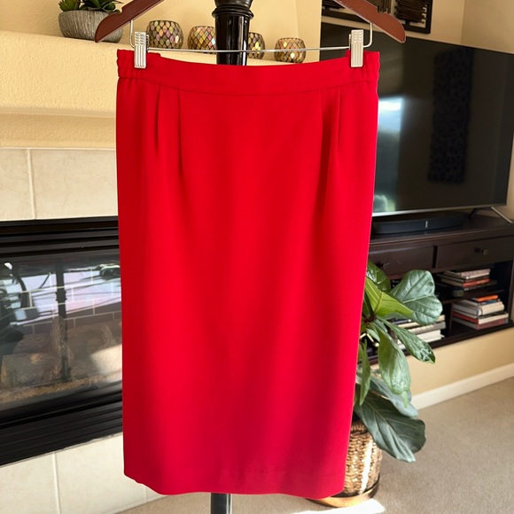 Red Executive Collection Two-Piece Skirt Suit.  Plus Size 20W - Picture 10 of 13